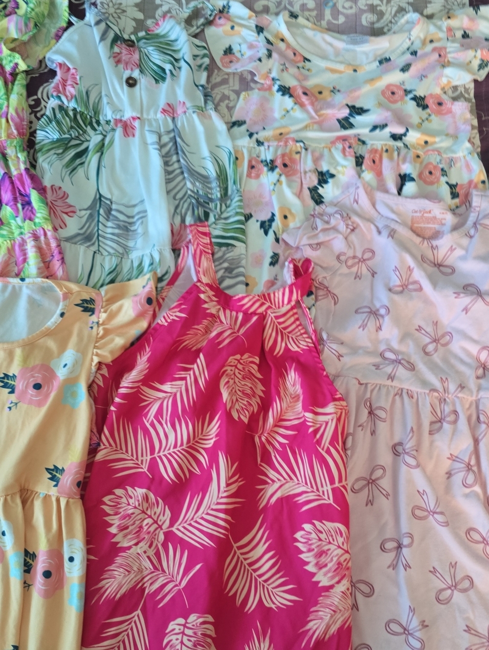7 Girls' Dresses Gap, Old Navy, Romarose, Place Size 6-7